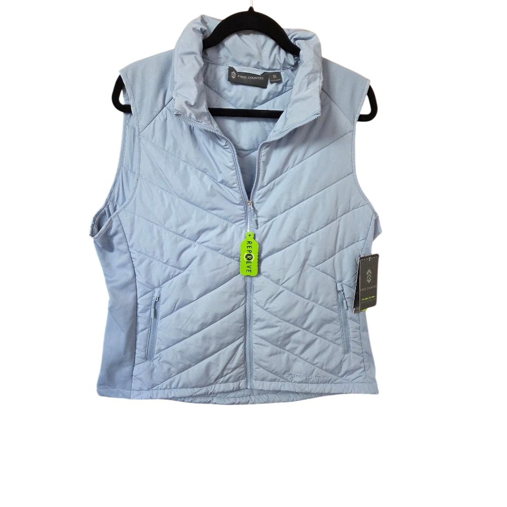 Free Country Women's Lightweight Zip Up Quilted Puffer Vest w/ Pockets XL NWT